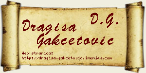 Dragiša Gakčetović vizit kartica